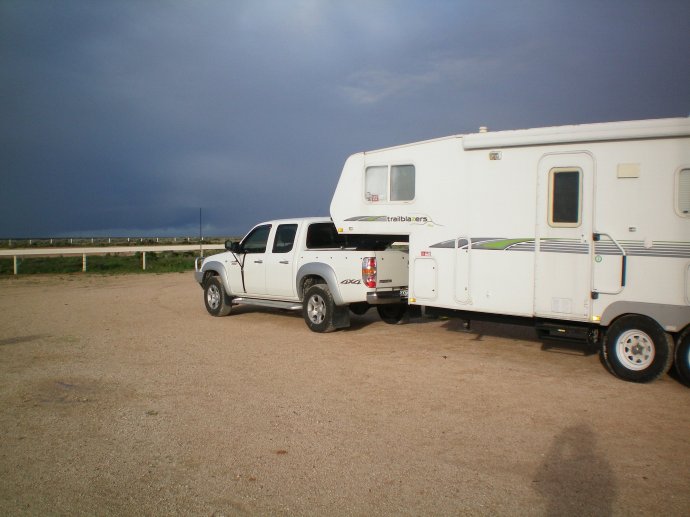 Storm Clouds over Nullarbor Roadhouse