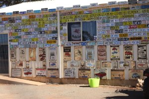 Menzies Petrol Station Covered in Number Plates