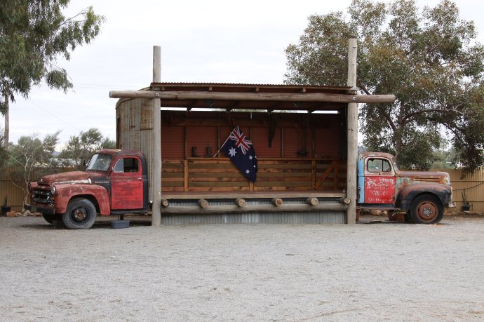 Stage in the outdoor bar area
