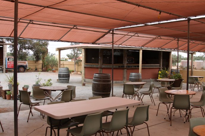 Outdoor bar area at Silverton Hotel