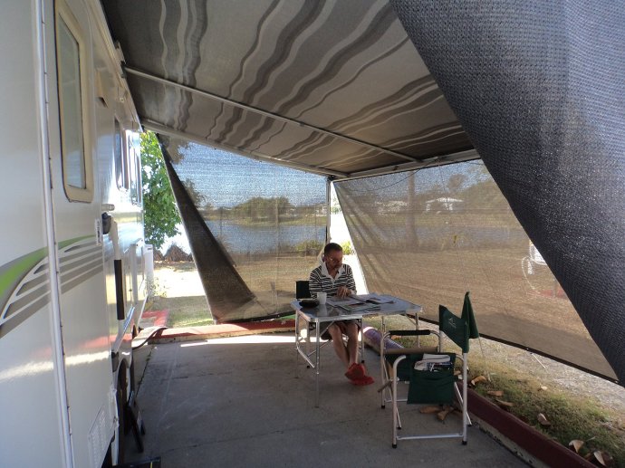 Set Up at The Lakes Holiday Park