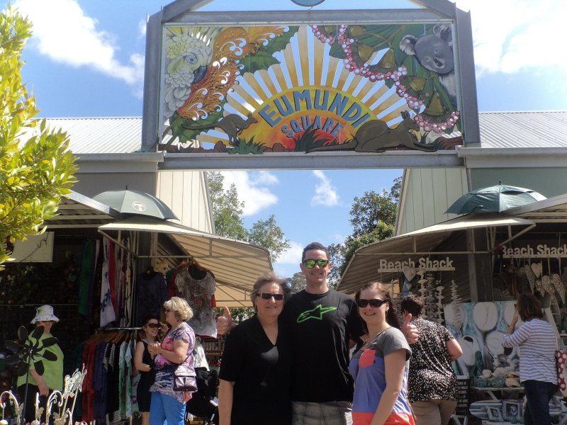 Ann, Mick & Katie at Eumundi Markets