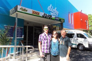 Mick, Katie & Shorty at Dickys Beach Surf Club for Fathers Day
