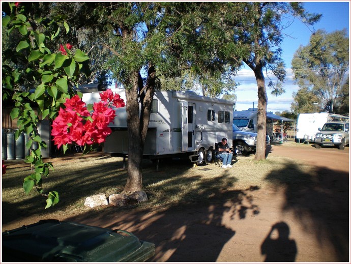 Bit Cramped at Baileys Bar Caravan Park at  Charleville