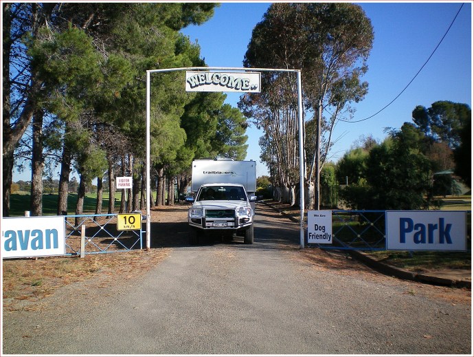 Leaving Finley Caravan Park