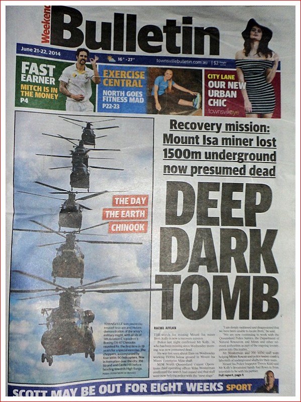 Chinooks made front page