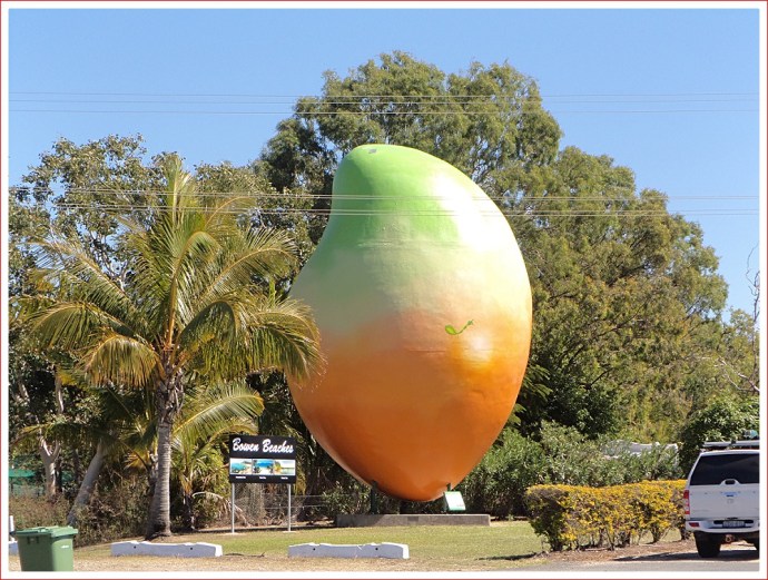 Big Mango outside Bowen Tourist Information Centre
