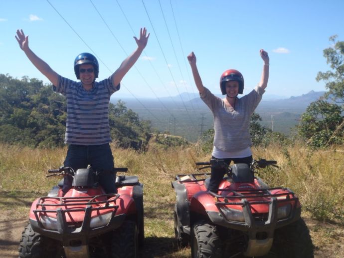Phil and Tracey obviously had a great time on the quad bikes!