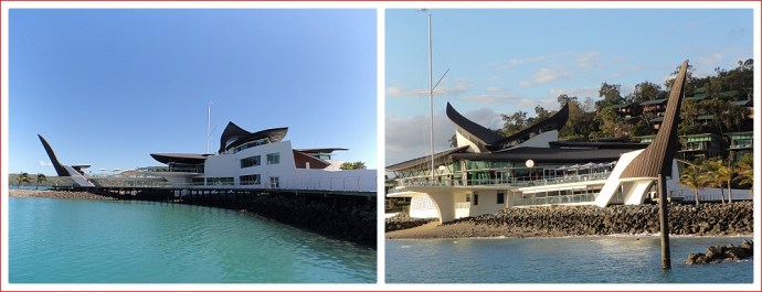 Striking design of the yacht club