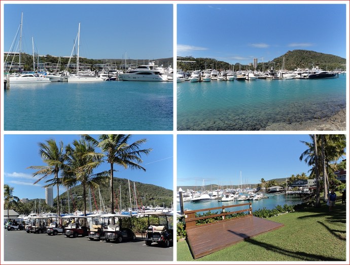 Yachts and buggies at Hamilton Island