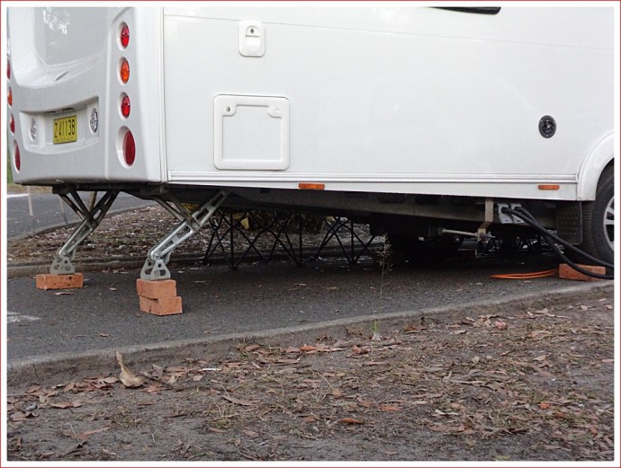 Not all sites are level - look at our neighbour!