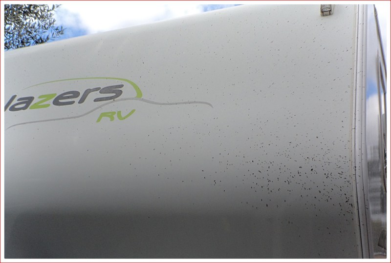 The van needs a good clean!