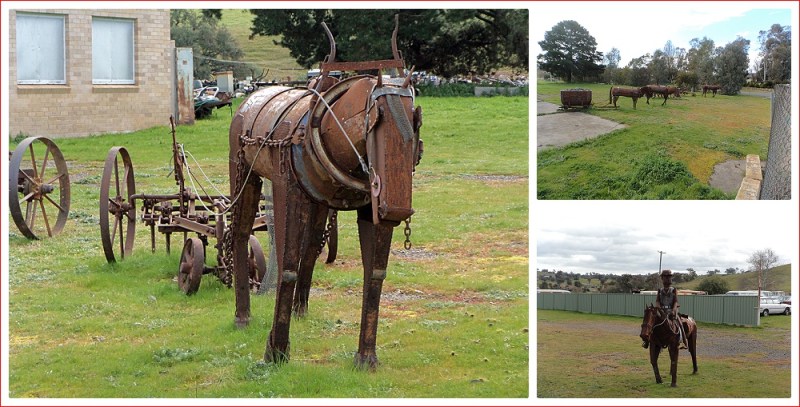 Interesting Equine Sculptures at Jugiong