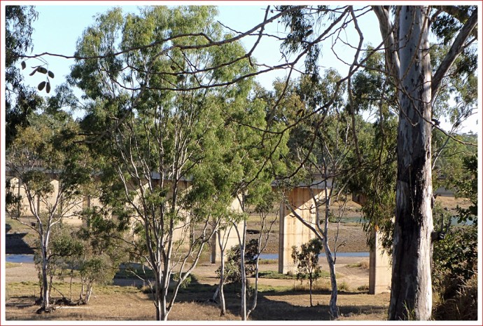 View of the bridge over the Boyne River - from the van