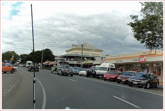 Main street of Childers was very busy