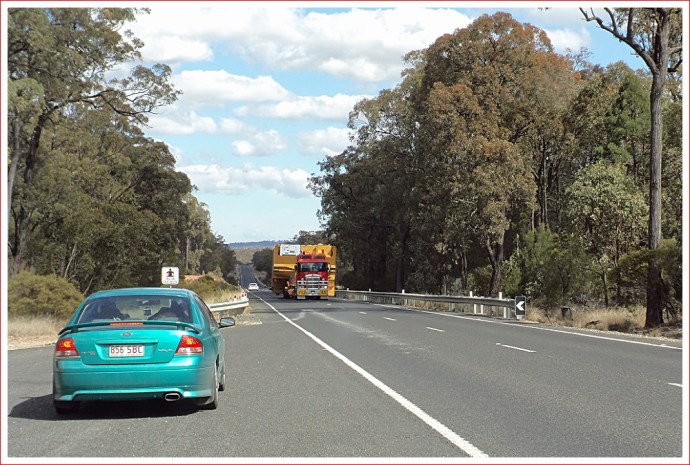 Extra wide load approaching