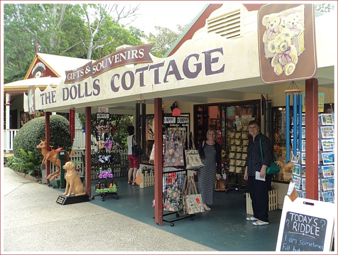 Mary and Ann at one of the shops at the Ginger Factory