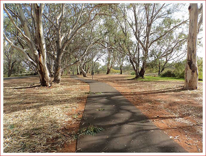Walking path into town.