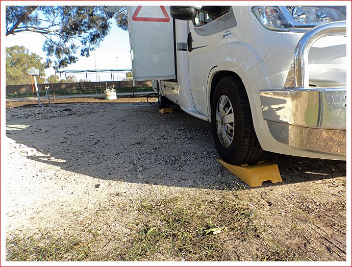 Today's challenge - park one side of Bertha on ramps.