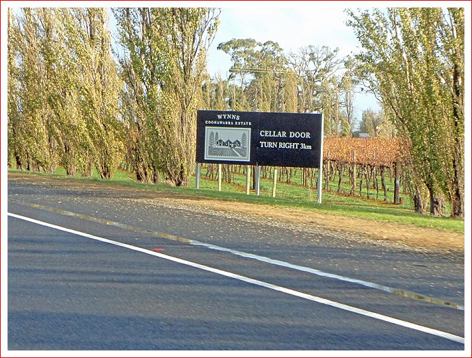 Recogniseable vineyards along the way.