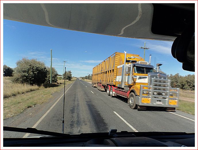 Huge trucks on the road today!