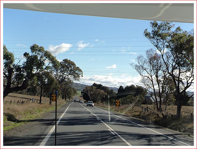 Clear blue skies leaving Canberra