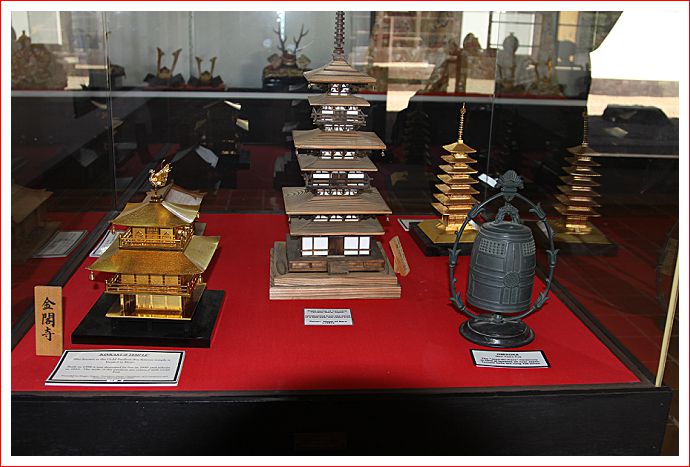 Models of traditional Japanese buildings in the Cultural Centre