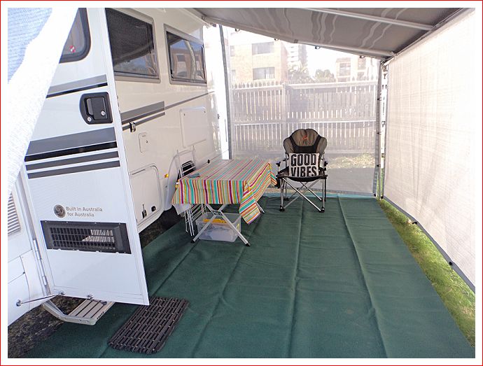 Floor now in the outdoor room