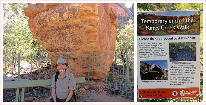 Abrupt end to Kings Canyon Creek Walk